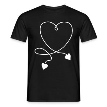 Cœur de cœur - T-shirt homme - noir - Devant - AI Model Male 178 light (178cm)