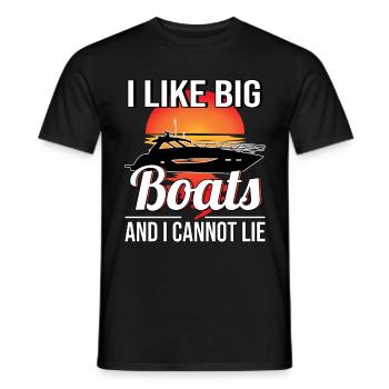 Yacht Boat Owner Boat Powerboat Motor yacht - Men's T-Shirt - black - Front - AI Model Male 178 light (178cm)