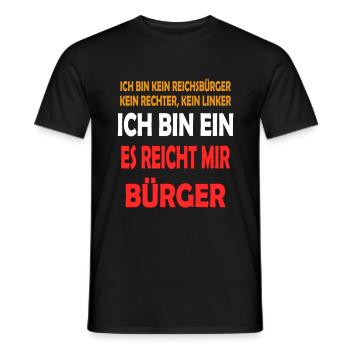 Ich bin ein es reicht mir Bürger - Männer T-Shirt - Schwarz - Vorne - AI Model Male 178 light (178cm)