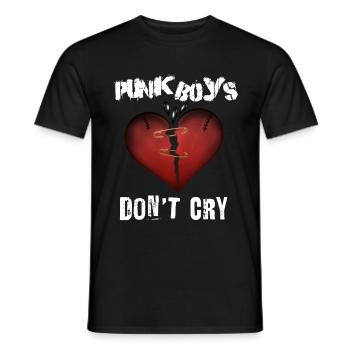 Punkboys Don’t Cry coeur cadeau - T-shirt homme - noir - Devant - AI Model Male 178 light (178cm)