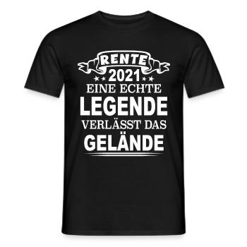 Rente 2021 eine echte legende verlässt das Gelände - Männer T-Shirt - Schwarz - Vorne - AI Model Male 178 light (178cm)