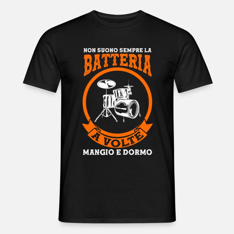 Schlagzeug Schlagzeuger Drumset Drummer - Männer T-Shirt - Schwarz