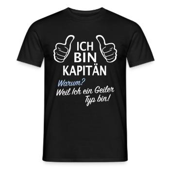 Motorboot Kapitän Segelboot Sport Boot Skipper - Männer T-Shirt - Schwarz - Vorne - AI Model Male 178 light (178cm)