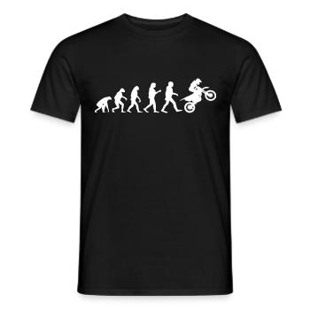 Evolution Motocross MX Moto Dirt Bike Rider - T-shirt homme - noir - Devant - AI Model Male 178 light (178cm)