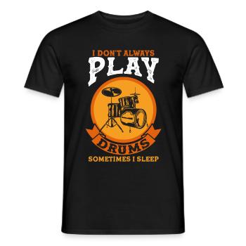 Schlagzeug Schlagzeuger Drumset Drummer - Men's T-Shirt - black - Front - AI Model Male 178 light (178cm)