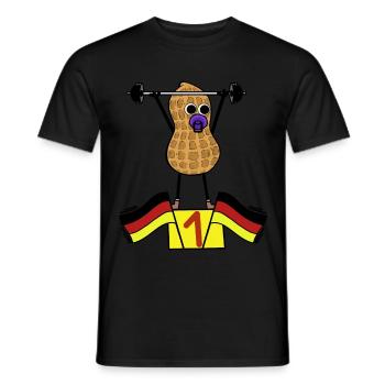 Peanut Baby Athlete Weights Training Allemand - T-shirt homme - noir - Devant - AI Model Male 178 light (178cm)