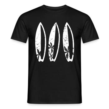 Surfer Surfboard Surfing - Surf Surfing - Men's T-Shirt - black - Front - AI Model Male 178 light (178cm)