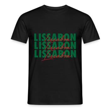 Lisbon Europe Portugal Portuguese - Men's T-Shirt - black - Front - AI Model Male 178 light (178cm)
