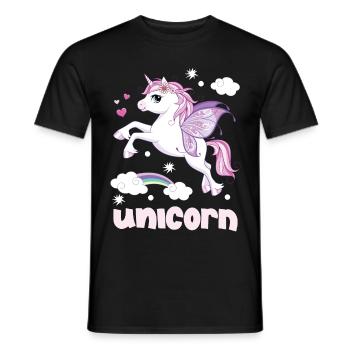 Licorne Unicorns Magical Time Je veux une licorne - T-shirt homme - noir - Devant - AI Model Male 178 light (178cm)