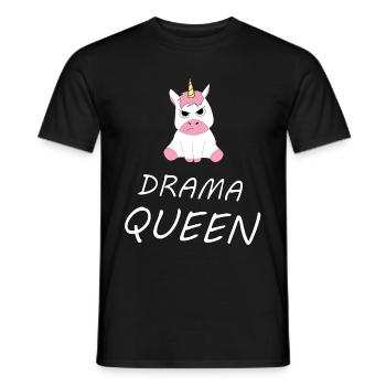 Unicorn Unicorn Drama Queen Funny Gift - Men's T-Shirt - black - Front - AI Model Male 178 light (178cm)