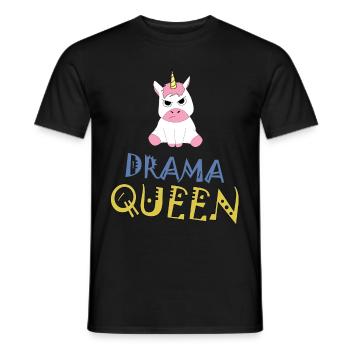 Unicorn Unicorn Drama Queen Funny Gift - Men's T-Shirt - black - Front - AI Model Male 178 light (178cm)