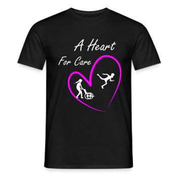 Elderly nurse care for the elderly - Men's T-Shirt - black - Front - AI Model Male 178 light (178cm)