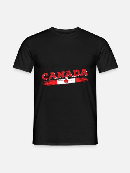 Canada Flag Maple Canadian Canadian - Men's T-Shirt - black