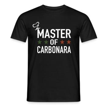 Master of Carbonara Spaghetti Carbonara Italy - Männer T-Shirt - Schwarz - Vorne - AI Model Male 178 light (178cm)