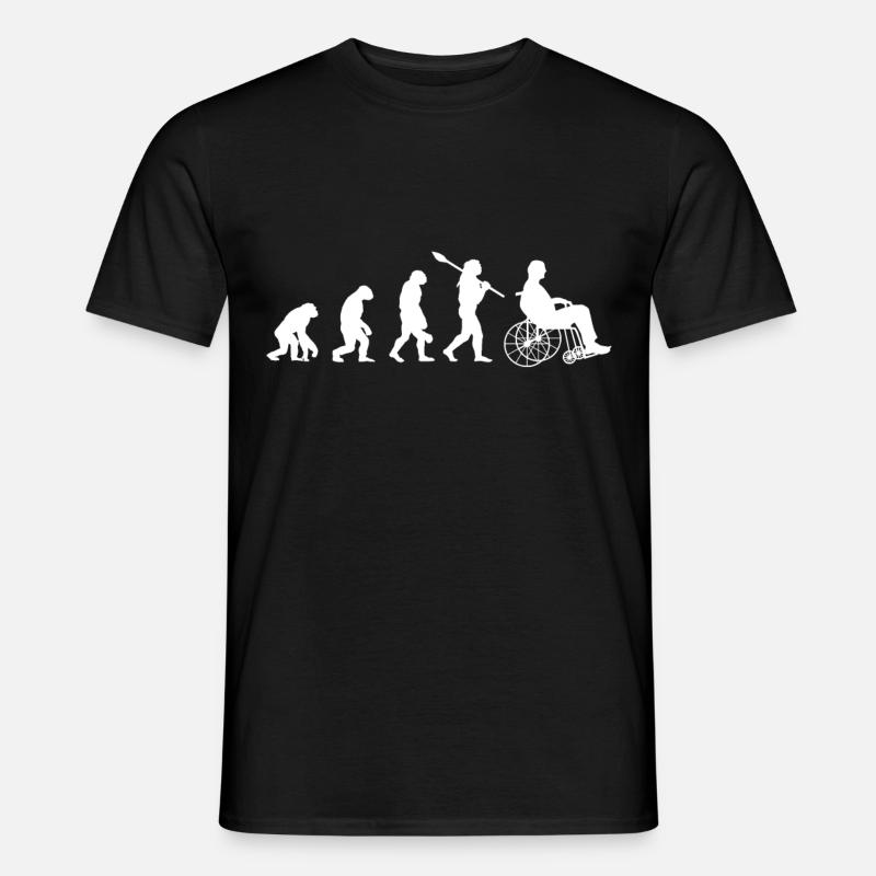 Rollstuhl Evolution Handicap Motivation - Männer T-Shirt - Schwarz