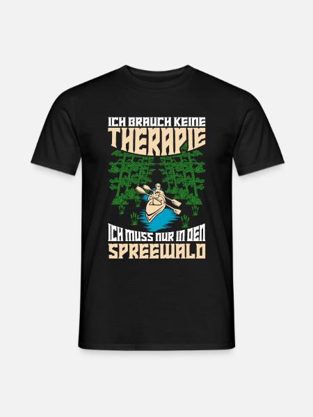 Spreewald Paddeln Urlaub Kanu - Männer T-Shirt - Schwarz