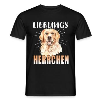 Hund Lieblings Herrchen Lieblingsherrchen Herrchen - Männer T-Shirt - Schwarz - Vorne - AI Model Male 178 light (178cm)