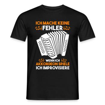 Akkordeon Handklavier Akkordeonspieler - Männer T-Shirt - Schwarz - Vorne - AI Model Male 178 light (178cm)