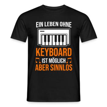 Keyboard Keyboarder Musiker Musik - Männer T-Shirt - Schwarz - Vorne - AI Model Male 178 light (178cm)