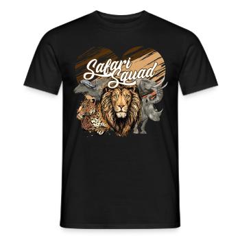 Safari Squad and Adventure Safari World Wildlife - Men's T-Shirt - black - Front - AI Model Male 178 light (178cm)