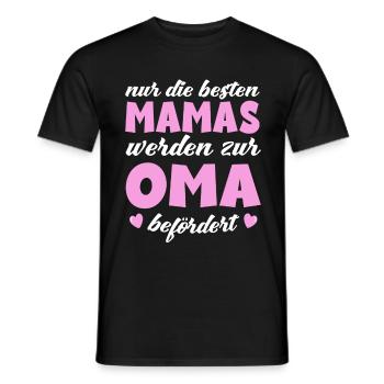 Die besten Mamas werden zur Oma befördert - Männer T-Shirt - Schwarz - Vorne - AI Model Male 178 light (178cm)