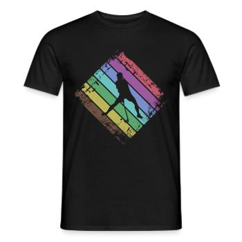 Floorball - Men's T-Shirt - black - Front - AI Model Male 178 light (178cm)