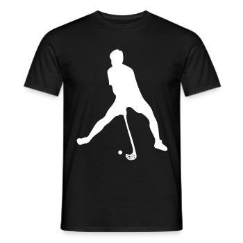 Floorball - Männer T-Shirt - Schwarz - Vorne - AI Model Male 178 light (178cm)