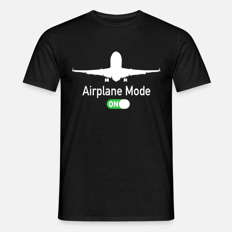 Airplane Mode On Flughafen Pilot Flugzeug Piloten - Männer T-Shirt - Schwarz