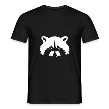 Raccoon head animal lover animal love - Men's T-Shirt - black - Front - AI Model Male 178 light (178cm)