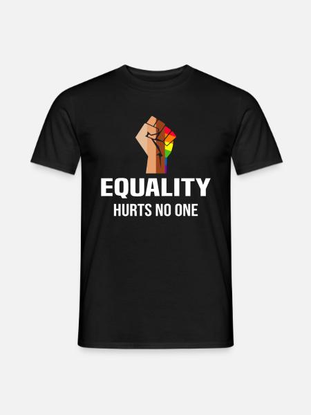 Gender Equality Gleichberechtigung LGBTQ Faust - Männer T-Shirt - Schwarz