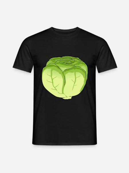Eisbergsalat Salat Kohl Kohlkopf Gemüse Küche - Männer T-Shirt - Schwarz