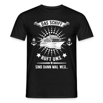 Kreuzfahrt Sprüche Kreuzfahrtschiff Anker Geschenk - Männer T-Shirt - Schwarz - Vorne - AI Model Male 178 light (178cm)