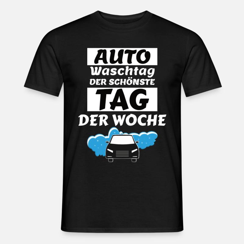 auto waschtag - Männer T-Shirt - Schwarz