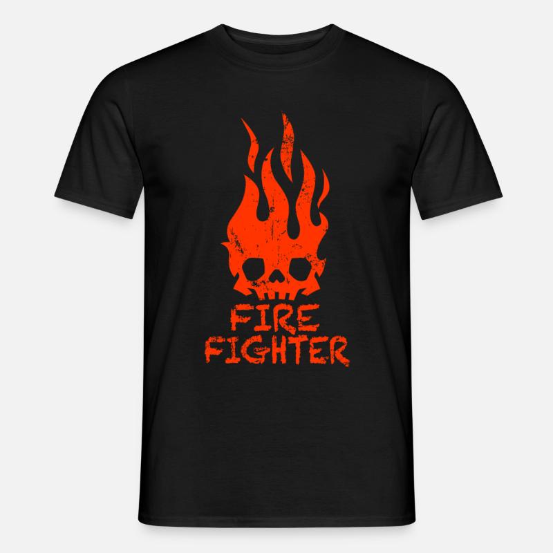 Firefighter Fire Firefighters Feuerwehrmann - Männer T-Shirt - Schwarz