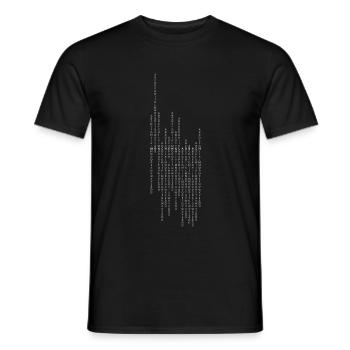 Mönchengladbach vertikal - Männer T-Shirt - Schwarz - Vorne - AI Model Male 178 light (178cm)