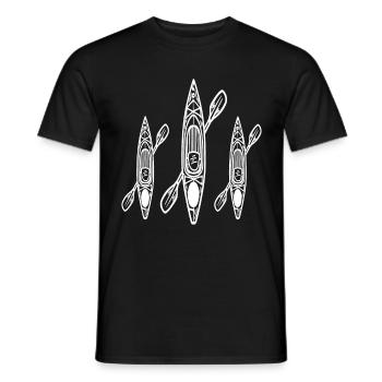 See Kajak Wildwasser Kayak Kanu Kajak Kayak Paddle - Männer T-Shirt - Schwarz - Vorne - AI Model Male 178 light (178cm)