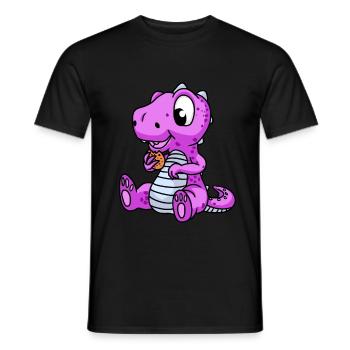 Fantasy for Kids Dino Dinosaur Dragon Baby - Men's T-Shirt - black - Front - AI Model Male 178 light (178cm)