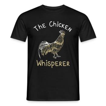 The Chicken Whisperer Farmer Poultry Farmer - Men's T-Shirt - black - Front - AI Model Male 178 light (178cm)