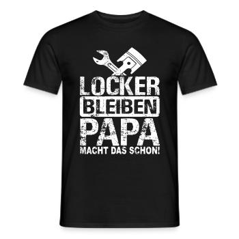 Locker bleiben Papa macht das schon - Allrounder - Männer T-Shirt - Schwarz - Vorne - AI Model Male 178 light (178cm)