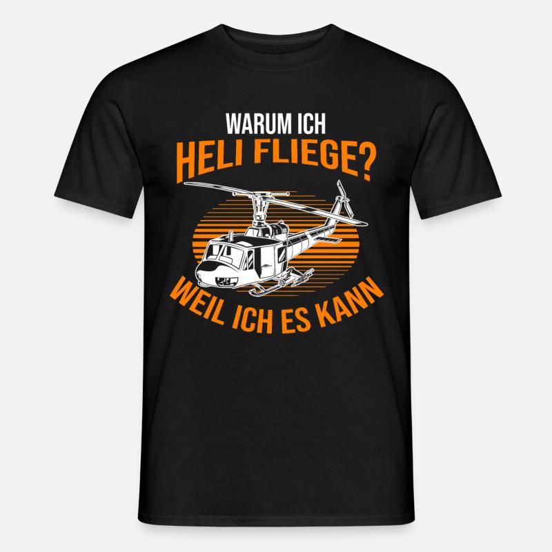Helikopter Hubschrauber Pilot Hubschrauberpilot - Männer T-Shirt - Schwarz