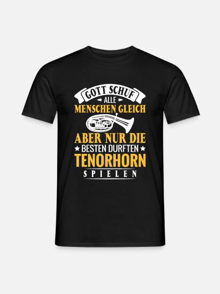 Tenorhorn Blasmusik Blasmusik Bügelhörner - Männer T-Shirt - Schwarz