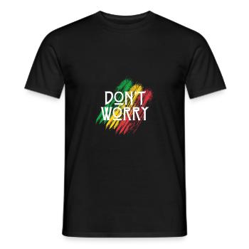 Jamaïque Don’t Worry Rasta Life - T-shirt homme - noir - Devant - AI Model Male 178 light (178cm)