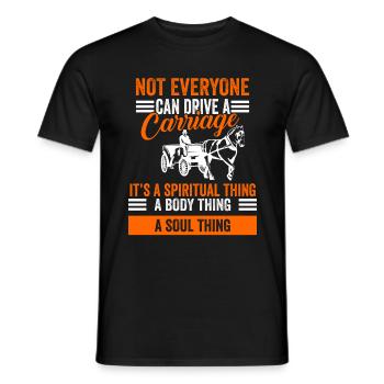 Kutscher Kutsche Pferdekutsche Pferde - Männer T-Shirt - Schwarz - Vorne - AI Model Male 178 light (178cm)