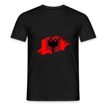 Albania Albanian Flag Albanian - Men's T-Shirt - black - Front - AI Model Male 178 light (178cm)