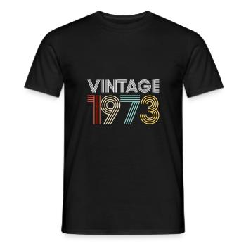 Vintage 1973 Geburtstag - Männer T-Shirt - Schwarz - Vorne - AI Model Male 178 light (178cm)