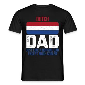 Dutch Dad Netherlands flag design for the - Men's T-Shirt - black - Front - AI Model Male 178 light (178cm)