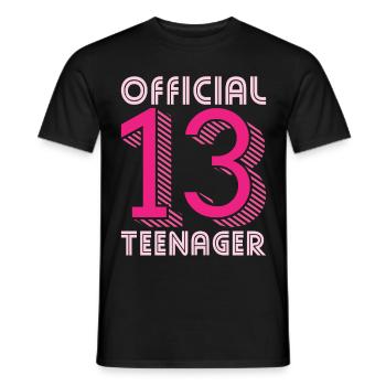Adolescente Official 13 - T-shirt homme - noir - Devant - AI Model Male 178 light (178cm)