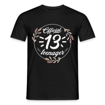 Adolescente Official 13 - T-shirt homme - noir - Devant - AI Model Male 178 light (178cm)
