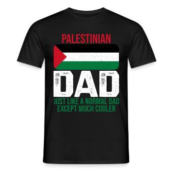 Palestinian Dad drapeau palestine pour la fête des pères - T-shirt homme - noir - Devant - AI Model Male 178 light (178cm)