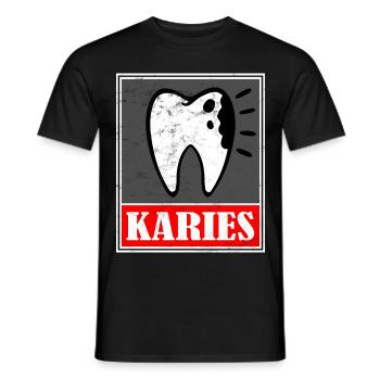 KARIES - Comic Bild lustig Meme - Männer T-Shirt - Schwarz - Vorne - AI Model Male 178 light (178cm)